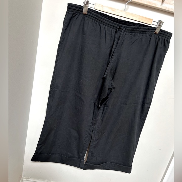 VINCE cotton drawstring loose fit capris - Picture 1 of 6